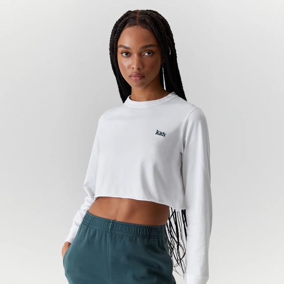 Kith Tops - KITH WOMEN LUCY CROPPED L/S II - WHITE
